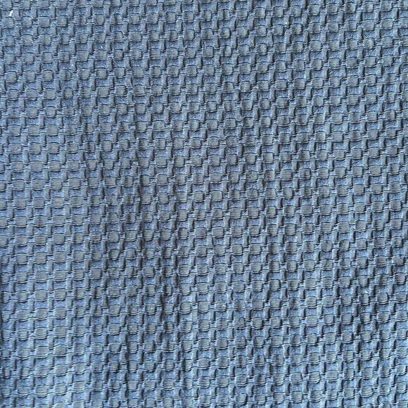 CLUB MONACO NAVY TEXTURED 3/4 SLEEVE SCOOP NECK BLOUSE LARGE - Picture 7 of 7